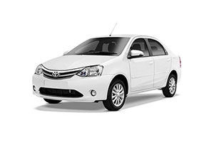 Toyota Etios Taxi fare rates from Manali to Katra